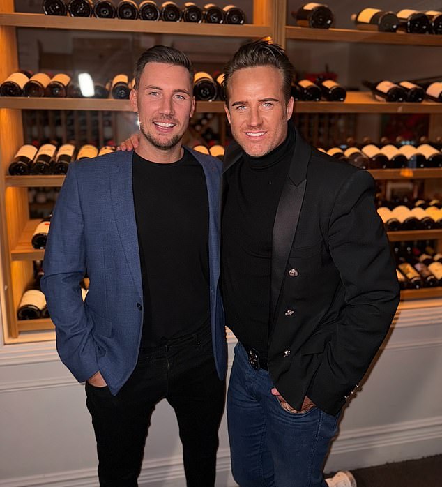 Evans (right) was last seen in public at a dinner in Potts Point, Sydney, on August 22, where he attended with several MAFS contestants, including Leighton Mills (left). Guests at the dinner told Daily Mail Australia that Evans, 43, seemed 